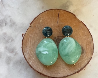 Carla style earrings lilac lilac sezane mint green and turquoise or ecru lesbijouxdePrune