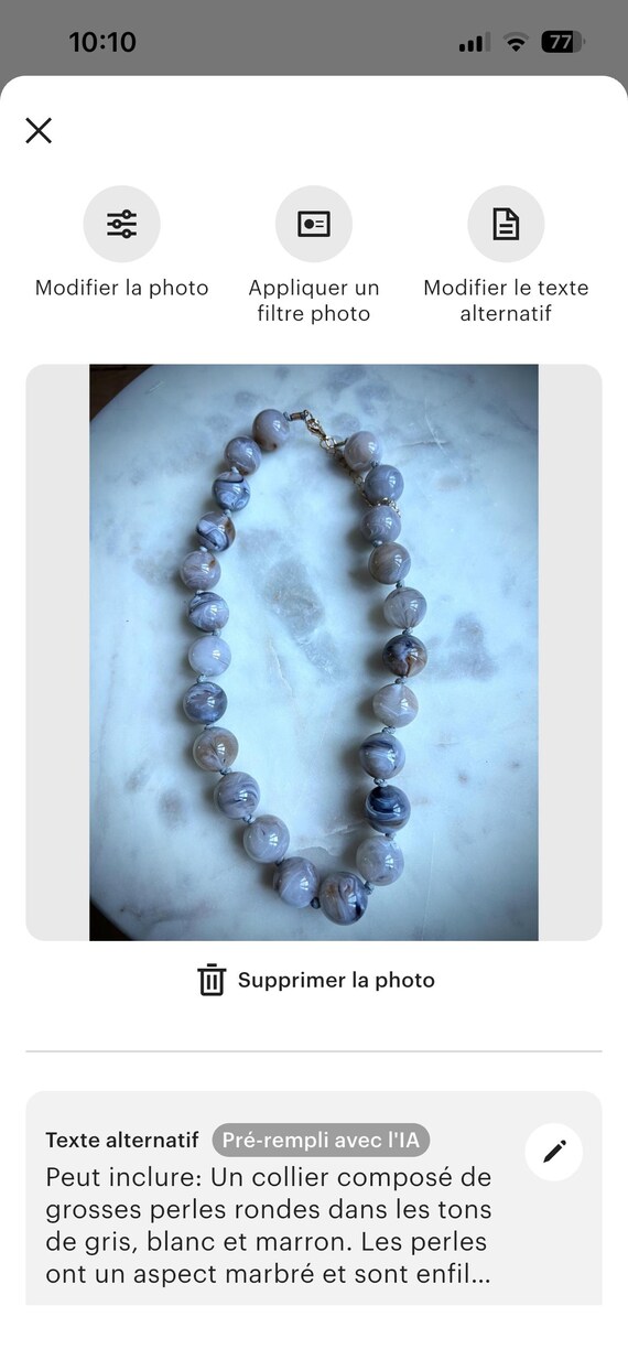 Collier de perles ancienne - Canada