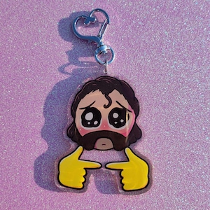 Harry DuBois Pouting Emoji Keychain: Disco Elysium Charm