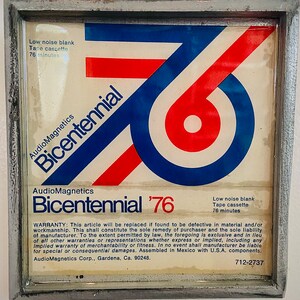 Audio Magnetics Bicentenário 1976 em fita adesiva em branco