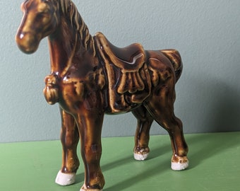 Brown vintage horse figure