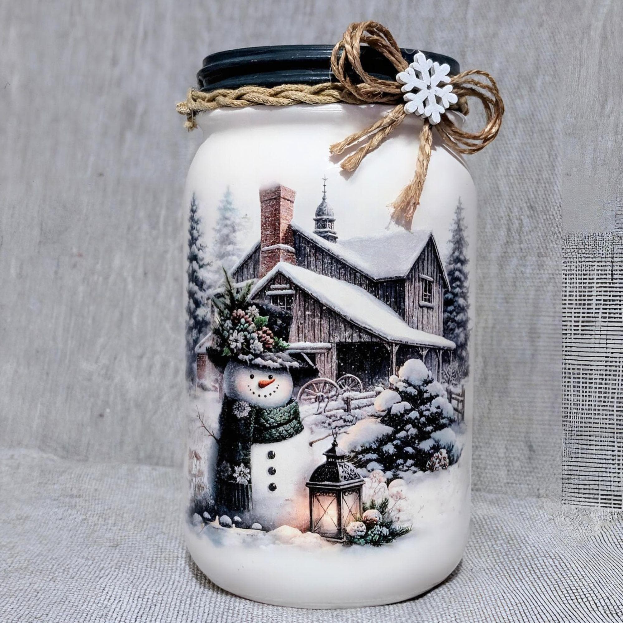 Mason Jar Decoupage