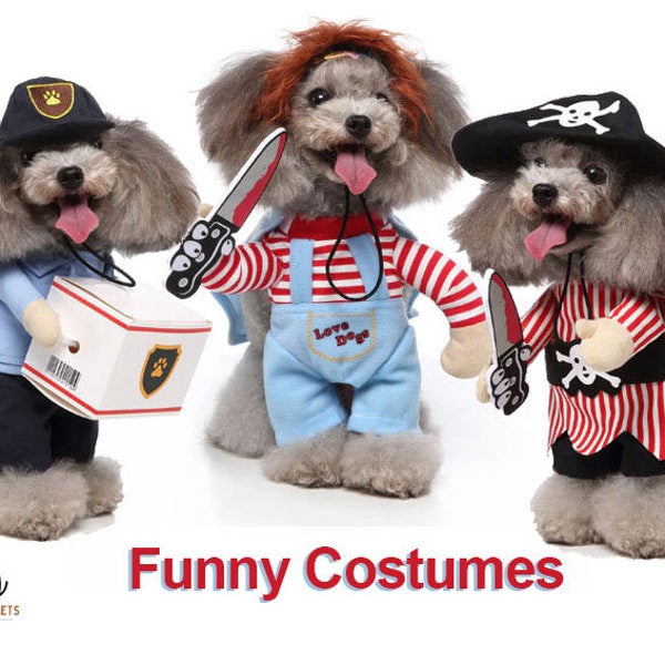 Pet Costumes - Dog Cats Funny Party - Cosplay Party - Halloween - Pet Funny Clothes - Holiday Cats Costumes Pet Supplies Accessories