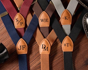 Custom Leather Suspenders,Personalized Suspenders,Suspenders For Men,Groomsmen Suspenders,Groomsman Gift,Wedding Suspenders,Rustic Suspender