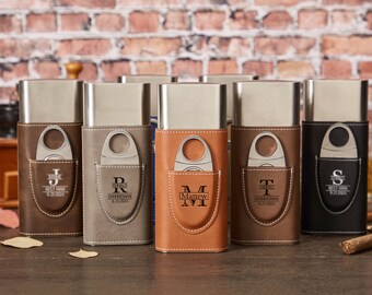 Cigar Holder Case,Personalized Groomsmen Cigar Gifts,Best Man Gift,Father Of The Groom,Mens Cigar Accessories,Wedding Party Gift For Men