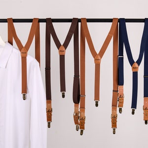 Custom Leather Suspenders,Personalized Suspenders,Suspenders For Men,Groomsmen Suspenders,Groomsman Gift,Wedding Suspenders,Rustic Suspender image 7