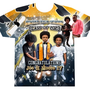 Custom/ Personalized 3D all over shirts (front) Graduation 1