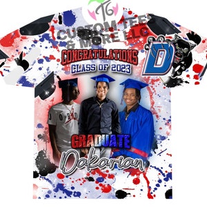 Custom/ Personalized 3D all over shirts (front) Graduation 3