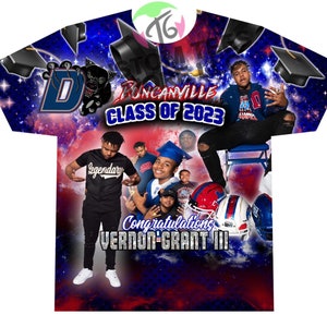 Custom/ Personalized 3D all over shirts (front) Graduation 2