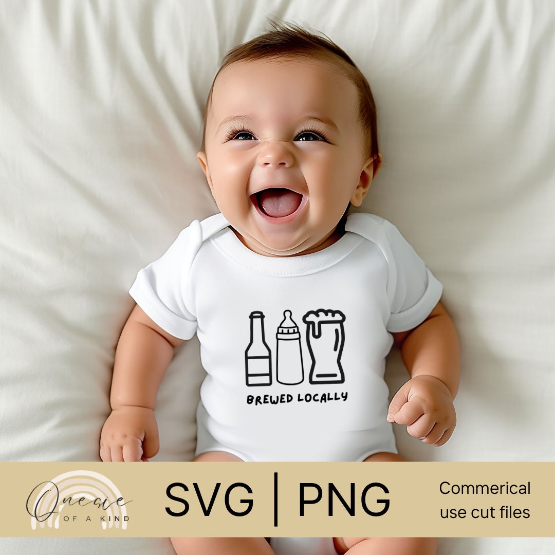 Brewed Locally Svg, Custom Baby Shower Gift, Baby is Brewing, Baby