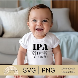 Anúncio de gravidez ao marido | Presente de chá de bebê | Bebê engraçado Onesie | Chá de bebê tema cervejaria | Decorações de chuveiro | Pai Filho