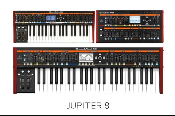 Custom Decals for the Behringer Deepmind 12, Deepmind 6, or