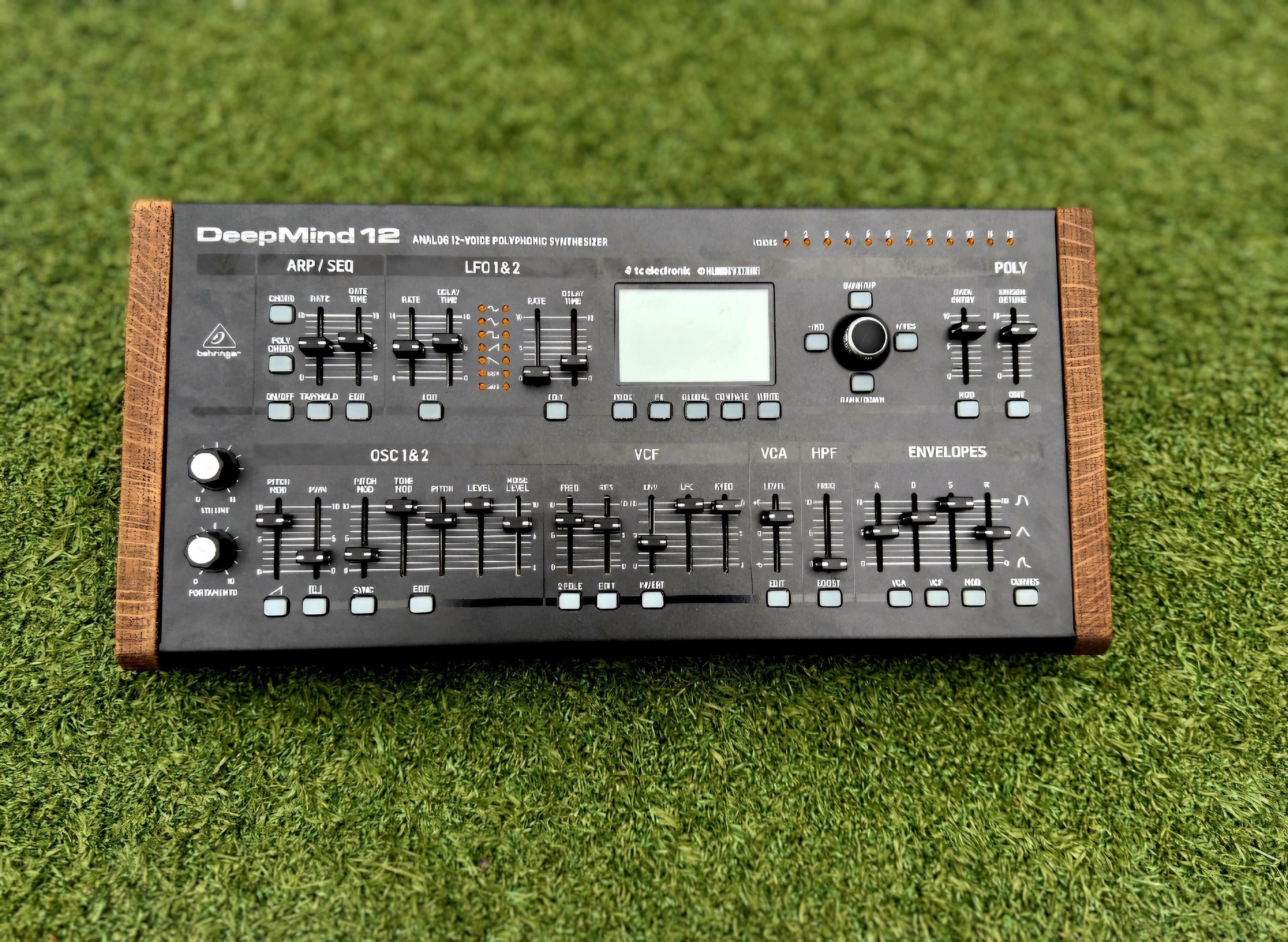 Custom Handmade Wood Panels for the Behringer Deepmind 12D Desktop 