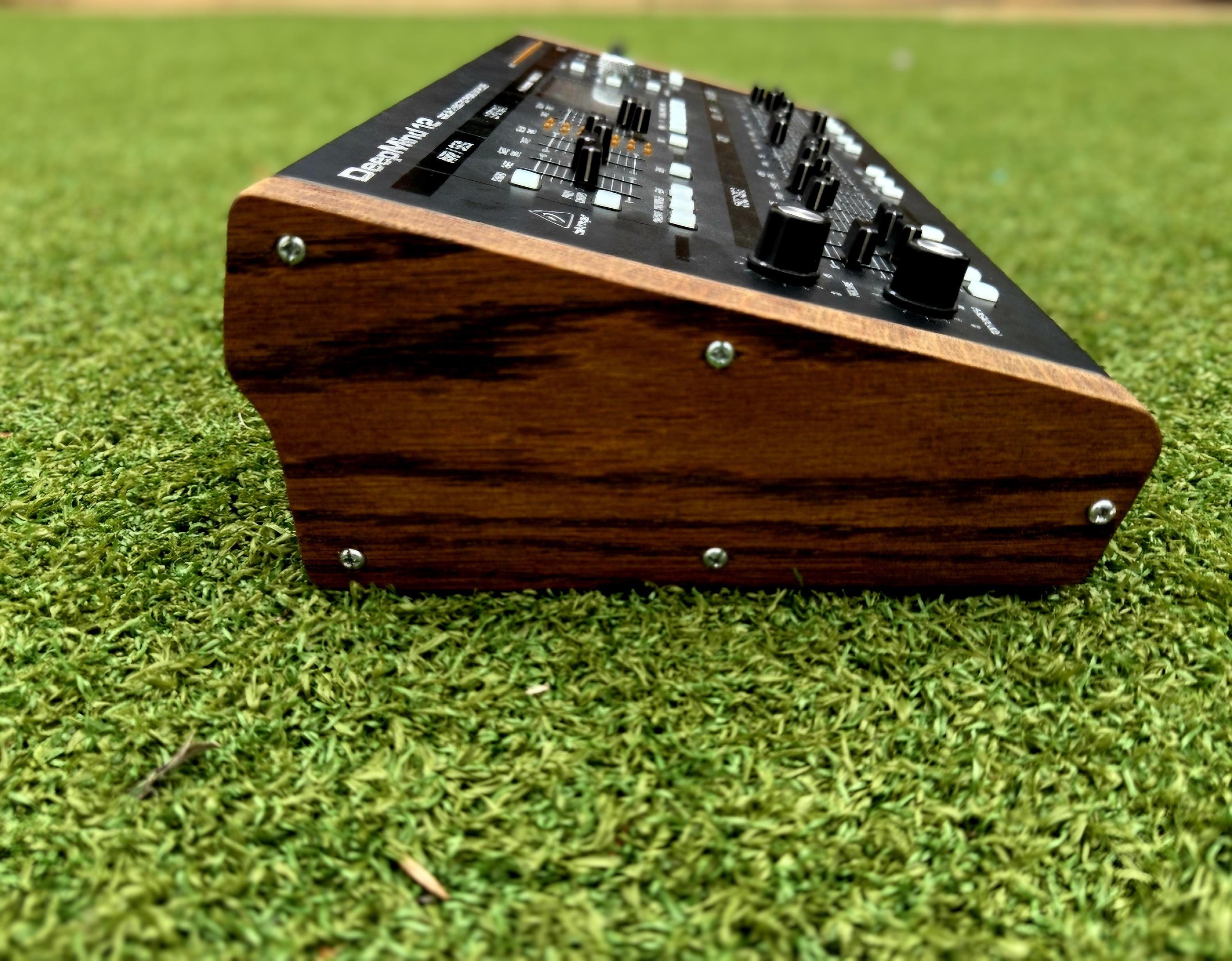 Custom Handmade Wood Panels for the Behringer Deepmind 12D Desktop