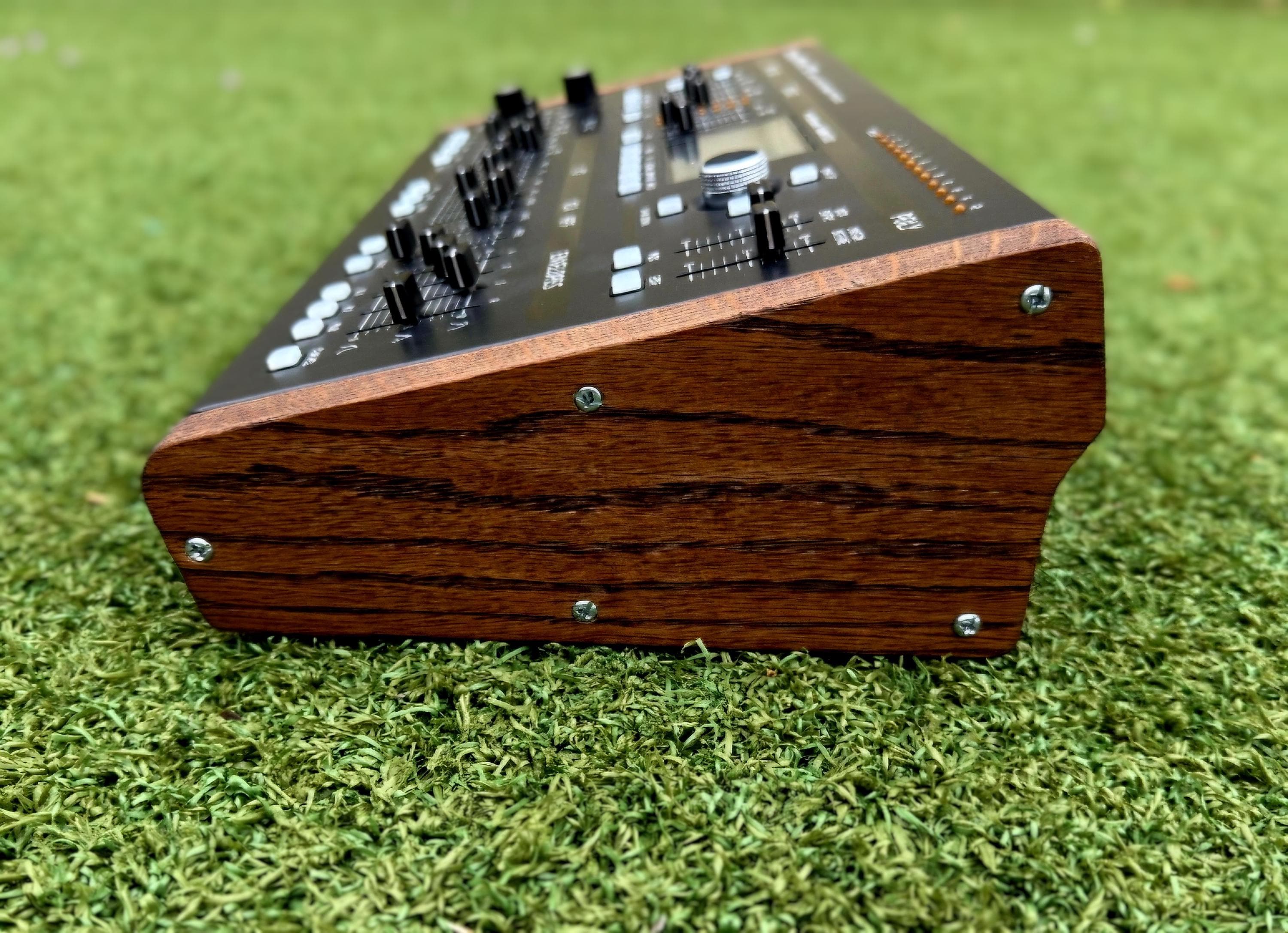 Custom Handmade Wood Panels for the Behringer Deepmind 12D Desktop