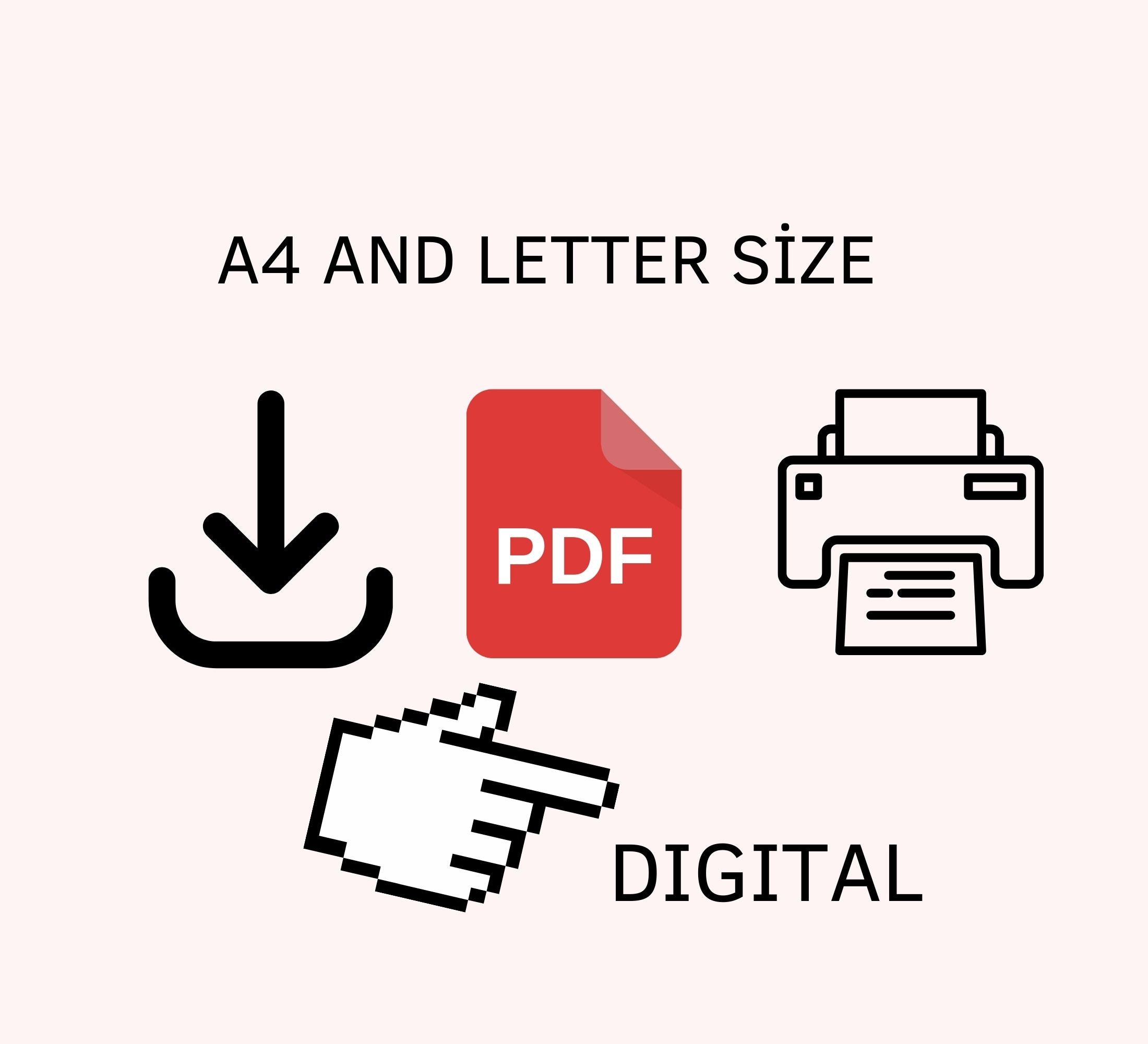 Digital Budget Planner Printable Planner Size A4 or US Etsy