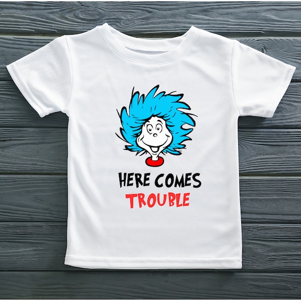 Here comes trouble SVG- Read across America SVG- Kids shirt- SVG-Thing svg
