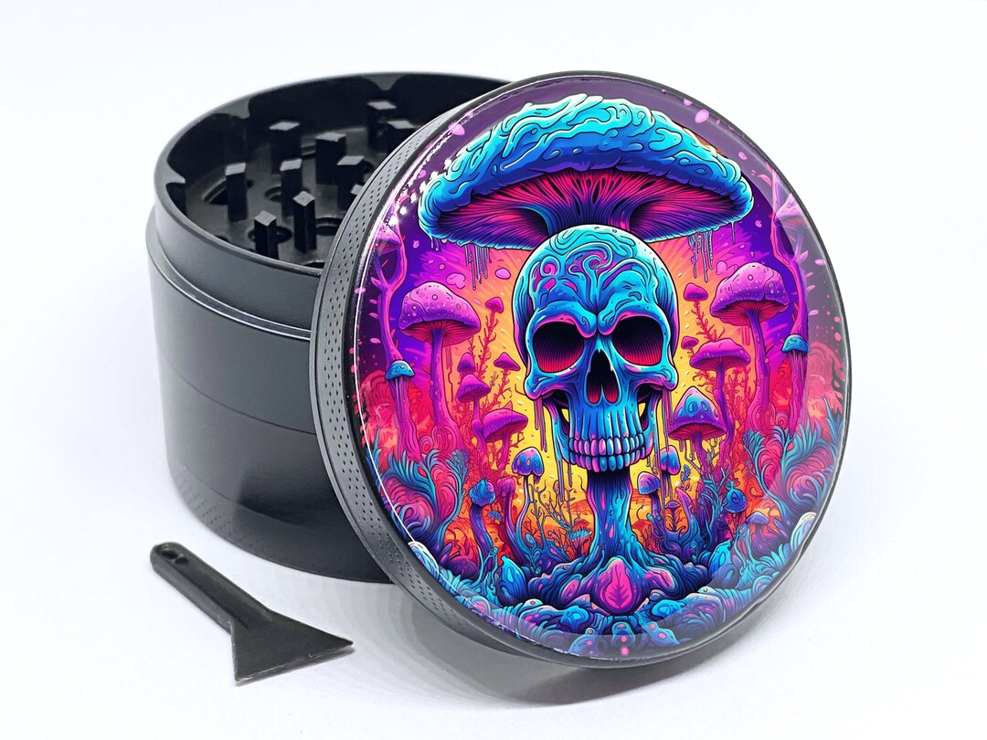 Trippy Shroom Skull Grinder 2.5 inch