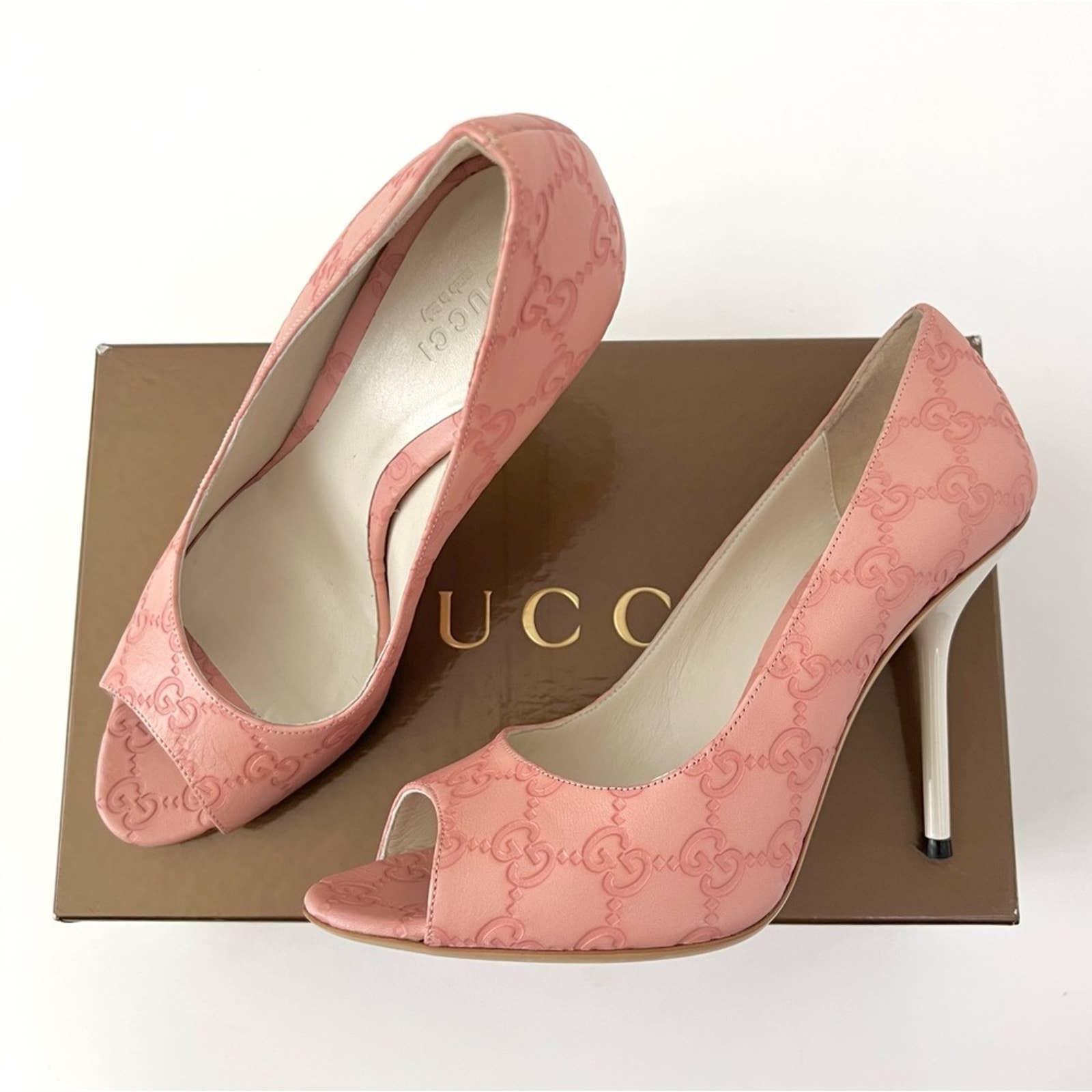 Vintage Gucci monogram horsebit shoes, Heeled pumps - Ruby Lane
