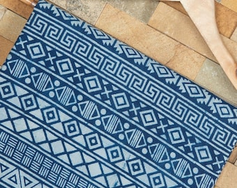 Indigo Cotton Fabric by the Yard – Hand Block Print Indian Textile