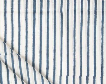 100% Cotton Striped Fabric by Yard, Lightweight Dressmaking Sewing Material