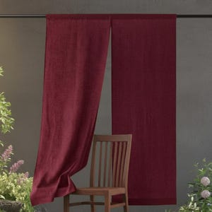 Natural Cotton Noren Curtain Doorway Curtains, Japanese Room Divider, Custom Size