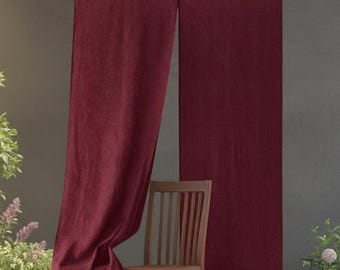 Natural Cotton Noren Curtain Doorway Curtains, Japanese Room Divider, Custom Size