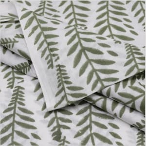 Green Cotton hand block print Fabric by the yard dress fabric, printed kids women dress making fabric Soft light weight Fabric width 44&quot;