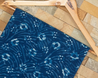 Indigo Block Print Fabric – 100% Cotton, Natural Dye, By The Yard
