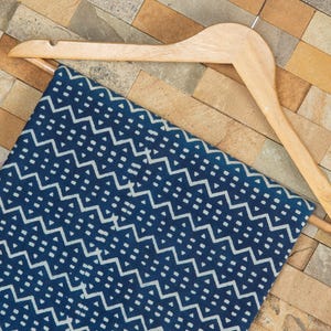 Indigo Fabric by the Yard, Indian Cotton Fabric, Dressmaking Fabric, Hand Block Print Fabric, Light Weight Soft Fabric, Sewing Fabric