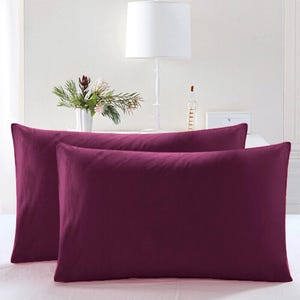 Solid Pillow Covers Set of 2 Cotton Pillowcase Hidden Zipper Multicolor Pillow Cover Standard, Queen King Size
