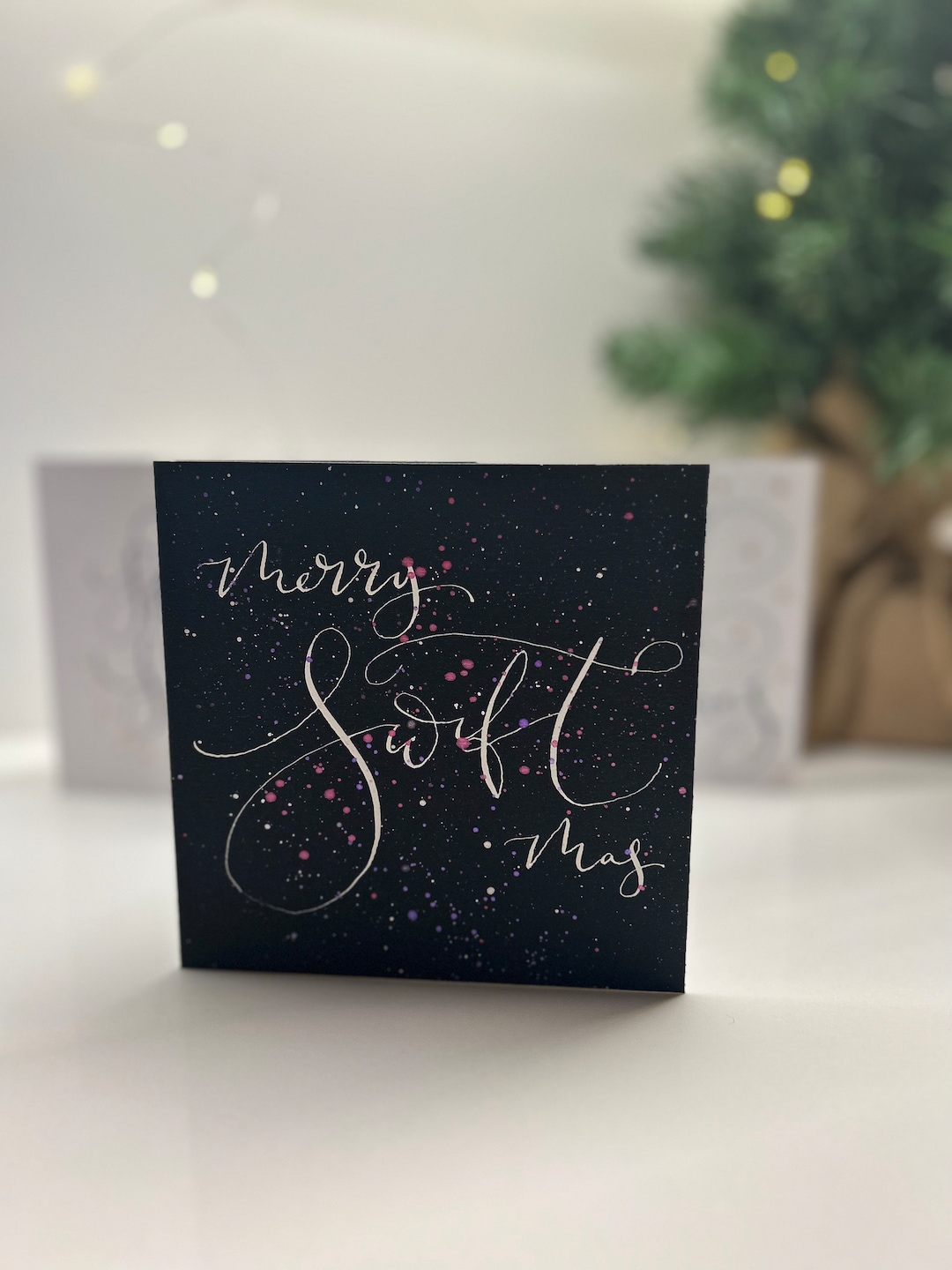 Merry Swiftmas Handmade Calligraphy Christmas Card - Etsy