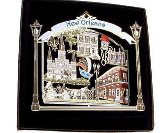 New Orleans Ornament, Multicolored Brass