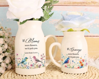Wenn Nanas Blumenvase waren, kundenspezifische Nana Mimi Geburtsmonat Blumenvase, Omas Gartengeschenk, Muttertagsgeschenke, Nanas Gartengeschenk, Geschenk für Mama