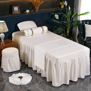 Massage bed covers, cotton and linen bed covers, handmade, home decoration, single bedding sets, multiple colors, custom sizes.