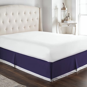 Bed skirt, home decoration, handmade, customizable size, multiple colors available.