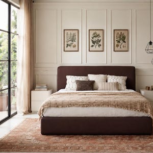 Custom-made Headboard Slipcover and Bed Skirt Set, Twin, Full, Queen, King, Multiple Colors.