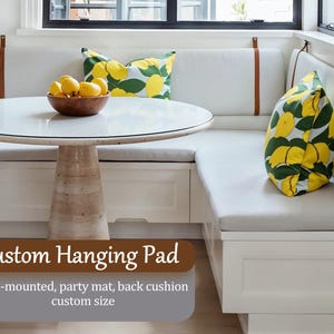 White cotton linen bench cushions, custom size cushions, cotton linen cushions, cabinet cushions, handmade.