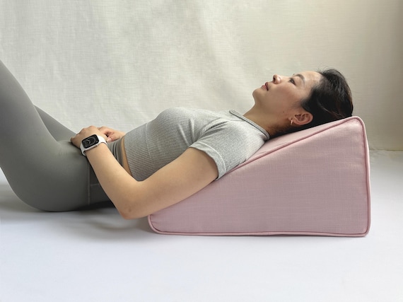 Pink Wedge Pillow Leg Support Cover Side Sleeper Pillow Cover Custom Size Wedge Pillow Zip on Wedge Pillow. Etsy Canada