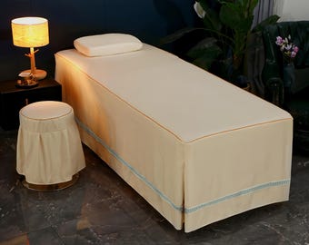 Cotton and linen bed covers, handmade, single bed covers, multiple colors, personalized gifts, custom bed covers.