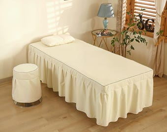 Massage-Sets, Einzelbettsets, Bettwäschesets aus Baumwolle und Leinen, Schlafzimmerdekoration, handgemacht, individuelle Größen, verschiedene Farben erhältlich.