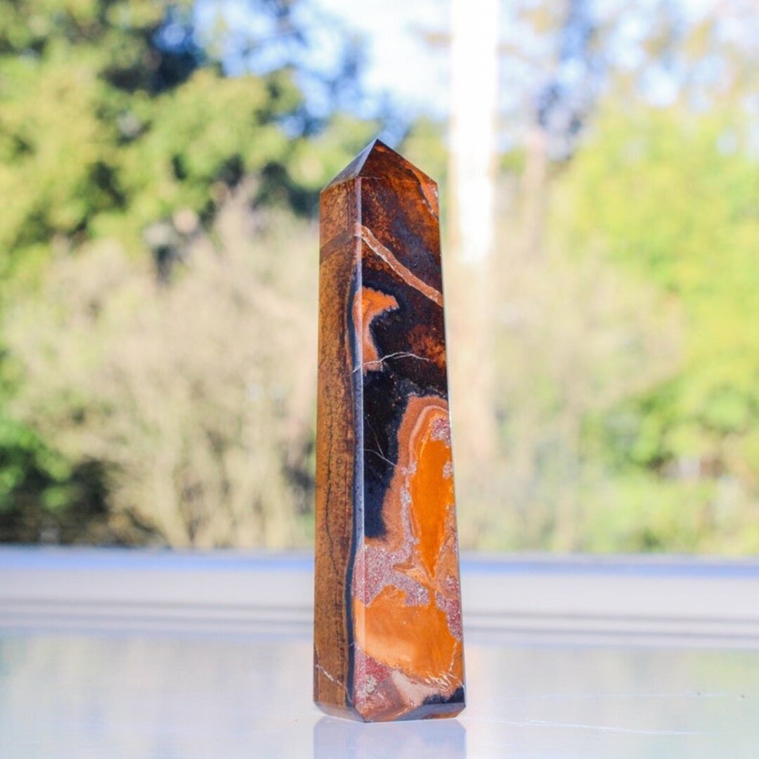 Tigers Eye Charged Crystal Healing Tower 4.5 Inch Natural Semi-precious ...