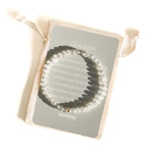 Clear Quartz Bracelet | Gold Filled Accent