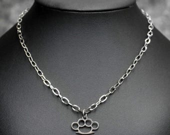 Edelstahl Schlagring Kette: Punk Goth Emo Grunge Schmuck