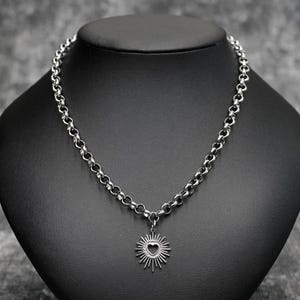 Heart Burst Pendant Chain, Heart Necklace, Punk Heart Necklace, Punk Jewelry, Goth Necklace, Grunge Jewelry, Alt Jewelry, Goth Jewelry
