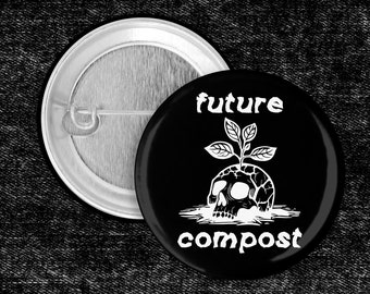 Future Compost, Punk Pins, Punk Vest, Punk Buttons, Battle Vest, Folk Punk, Crust Punk, Anarcho Punk, Trash Punk, Skull Pins, Plant Skull