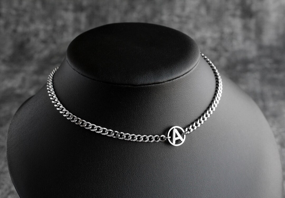 Anarchy Rope Chain Anarchy A Chain Necklace: Stainless Steel Anarchist Jewelry Letter A - Etsy