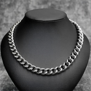 Thick Chunky Twisted Curb Chain Necklace, Heavy Chain Necklace, Punk Necklace, Goth Necklace, Grunge Jewelry, Punk Chain, Alt Jewelry