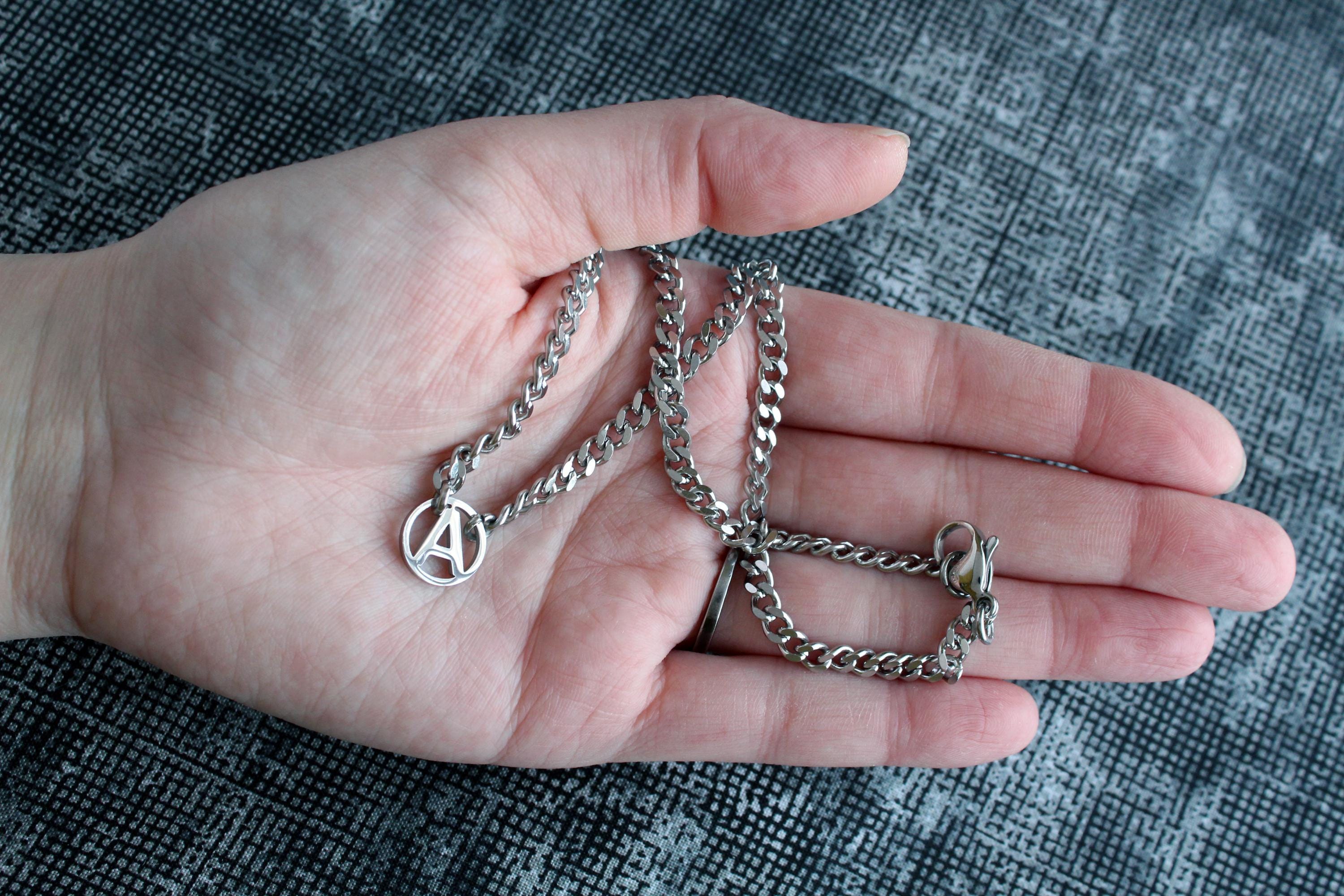 Anarchy Rope Chain Anarchy A Chain Necklace: Stainless Steel Anarchist Jewelry Letter A - Etsy