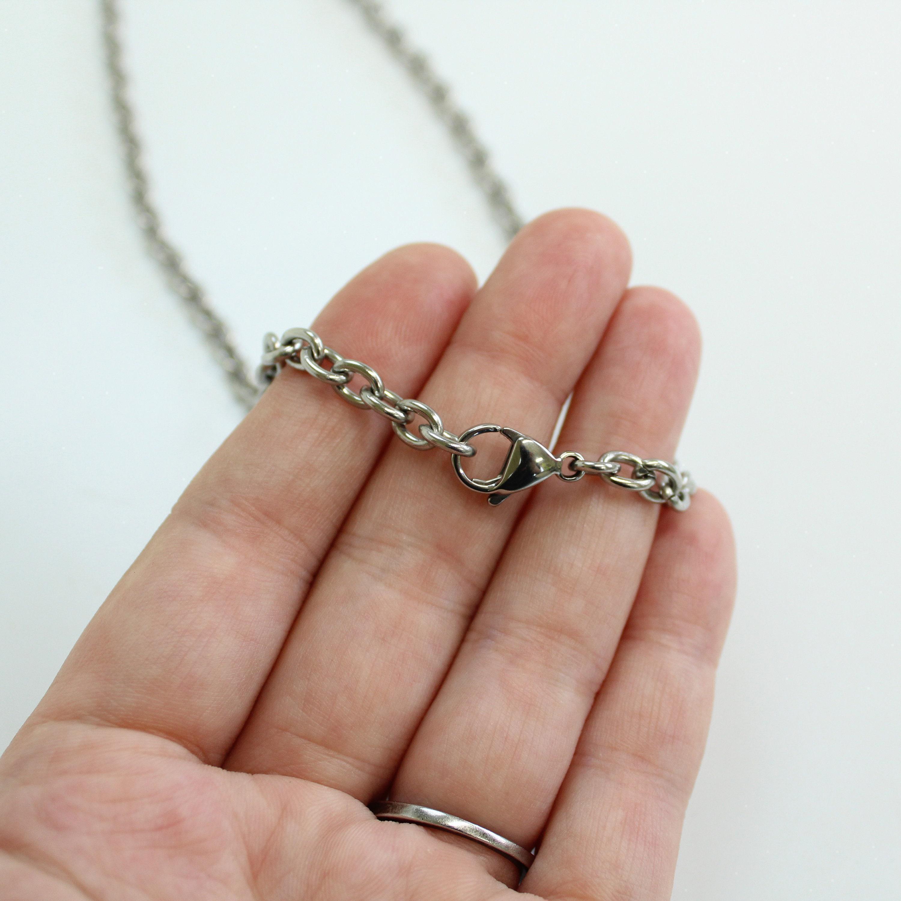 Collana girocollo con catena a punte in acciaio inossidabile: collana punk gotica - Italia